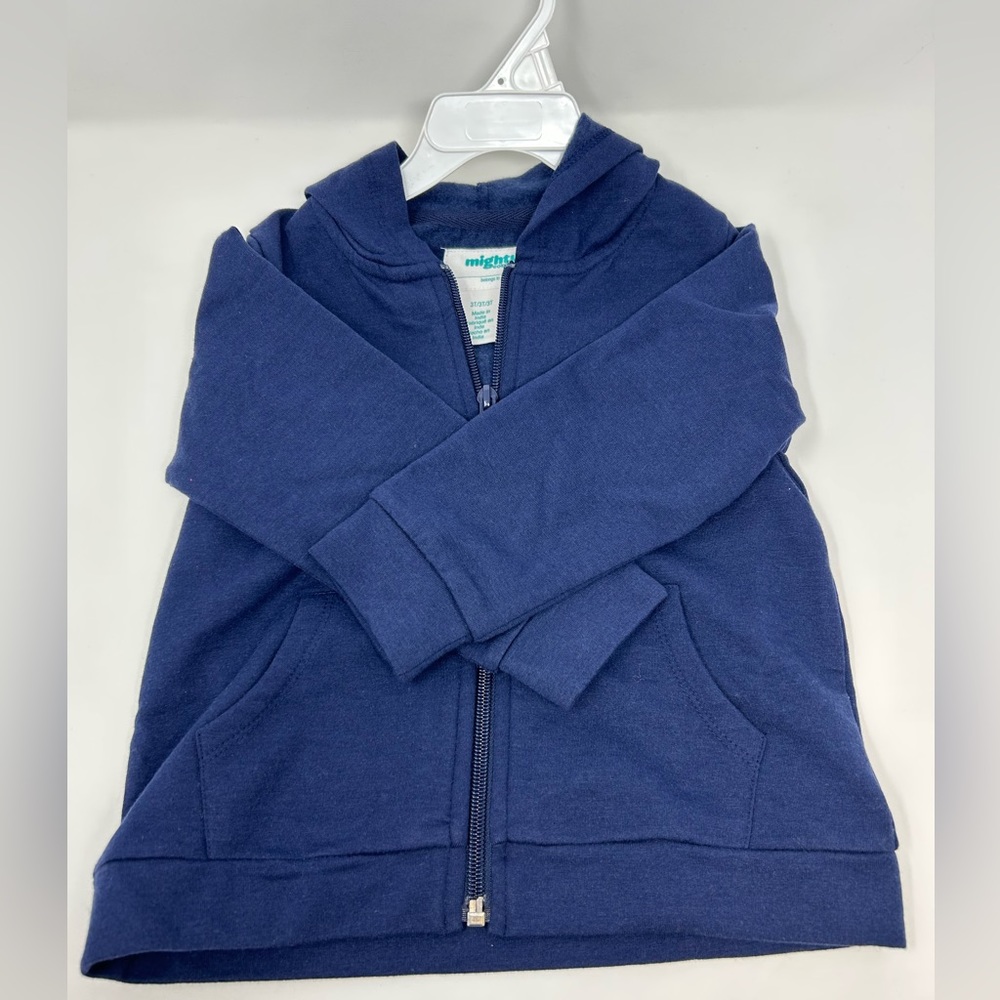 NWT Mighty Goods 3T Navy Blue Zip Up Jacket with Hood